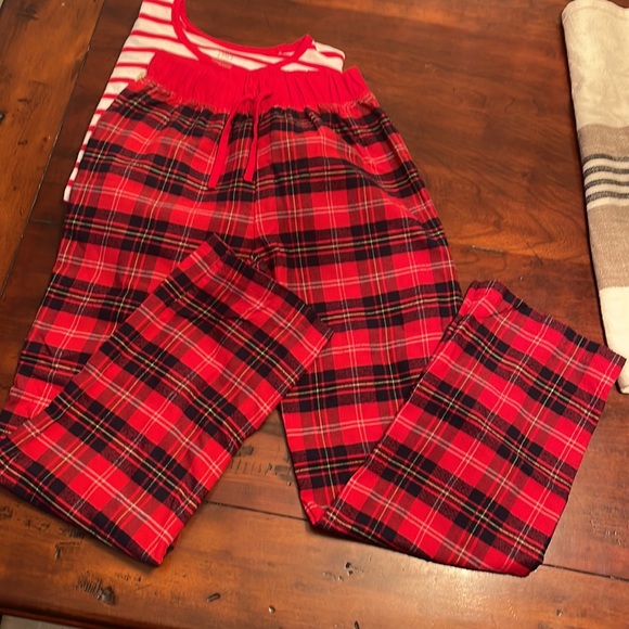 GAP + Pendleton Striped Red & White Stag And Plaid Pajamas - Picture 2 of 6